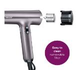 Beurer HC 100 Excellence Hair dryer, ECO technology, lightweight and ergonomic, Slim, magnetic nozzle and diffuser, Ion function, 4 temperature and blower settings, Integrated memory function