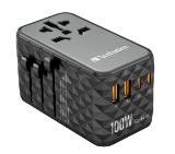 Verbatim UTA-06 GaN III Universal Travel Adapter with 2 x USB-C PD 100W & QC 4+ / 2 x USB-A QC 3.0