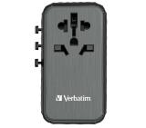Verbatim UTA-06 GaN III Universal Travel Adapter with 2 x USB-C PD 100W & QC 4+ / 2 x USB-A QC 3.0