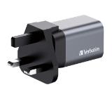 Verbatim GNC-35 GaN Charger 2 Port 35W USB A/C (EU/UK/US)