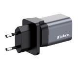 Verbatim GNC-35 GaN Charger 2 Port 35W USB A/C (EU/UK/US)