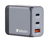 Verbatim GNC-65 GaN Charger 3 Port 65W USB A/C (EU/UK/US)