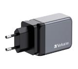 Verbatim GNC-65 GaN Charger 3 Port 65W USB A/C (EU/UK/US)