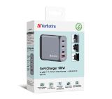 Verbatim GNC-100 GaN Charger 4 Port 100W USB A/C (EU/UK/US)