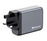 Verbatim GNC-100 GaN Charger 4 Port 100W USB A/C (EU/UK/US)