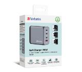 Verbatim GNC-200 GaN Charger 4 Port 200W USB A/C (EU/UK/US)