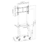 Hikvision Lumi Display stand TTF08-46FW, mobile, up to 65''