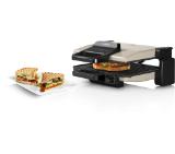 Bosch TCG3302, Contact grill 3 in 1, 2000 W,  Removable aluminum grill plates with non-stick ceramic coating, silver