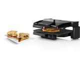 Bosch TCG3323, Contact grill 3 in 1, 2000 W,  Removable aluminum grill plates with non-stick ceramic coating, black