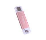 Transcend 512GB, USB External SSD, ESD310P, USB 10Gbps, Type C/ A, Pink