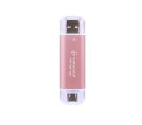 Transcend 1TB, USB External SSD, ESD310P, USB 10Gbps, Type C/A, Pink