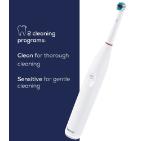Beurer TB 30 Electric toothbrush; 2 cleaning programs; 20days Battery life; 2-min timer; Oscillating, pulsating, brushing technology; Incl. charger, USB cable with adapter & CBH; white