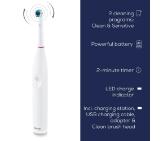 Beurer TB 30 Electric toothbrush; 2 cleaning programs; 20days Battery life; 2-min timer; Oscillating, pulsating, brushing technology; Incl. charger, USB cable with adapter & CBH; white