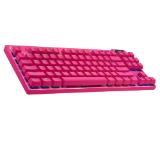 Logitech G PRO X TKL LIGHTSPEED Gaming Keyboard - MAGENTA - US INT'L - 2.4GHZ/BT - N/A - EMEA28-935 - TACTILE