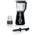 Bosch MMB6176B Series 4, VitaPower Blender, 1200 W, Glass ThermoSafe jug 1.5 l, Grinding attachment, Two speed settings and pulse function, ProEdge stainless steel blades made in Solingen, Black