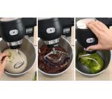 Bosch MUMS6ZS00, Compact Kitchen Machine with scale, MUM6, 3D Planetary Mixing, 1600 W, Professional pastry set, Extra large 5.5L stainless steel bowl, Jet black matt