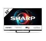 Sharp 32FH8E, 32" LED Android TV, FULL HD 1920x1080 Frameless, 1 000 000:1, DVB-T/T2/C/S/S2, Active Motion 400, HARMAN/KARDON, Speaker 2x12W, Dolby Digital, Google Assistant, Chromecast Built-in, 3xHDMI, 3.5mm Headphone jack / line-out, 2xUSB, Wi-Fi, BT
