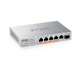 ZyXEL XMG-105 5 Ports 2,5G + 1 SFP+, 4 ports 70W total PoE++ Desktop MultiGig unmanaged Switch