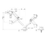 Neomounts by Newstar Next One Desk Mount, double display (topfix clamp &grommet)