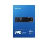 Samsung SSD 990 EVO 2TB PCIe 4.0 NVMe 2.0 M.2 V-NAND TLC, 256-bit Encryption, Read 5000 MB/s Write 4200 MB/s