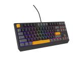 Genesis Gaming Keyboard Thor 230 TKL Anchor Gray Positive US RGB Mechanical Outemu Red