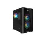 Genesis PC Case Irid 353 ARGB MATX Mini Tower Window, Black