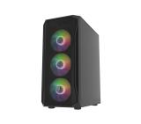 Fury PC Case Shobo SH4F RGB Midi Tower, Window, Black