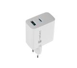 Natec USB Charger  Ribera Gan 1X USB-A + 1X USB-C 65W, White