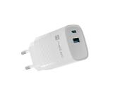 Natec USB Charger  Ribera Gan 1X USB-A + 1X USB-C 30W, White