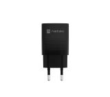 Natec USB Charger  Ribera Gan 1X USB-A + 1X USB-C 30W, Black