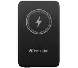 Verbatim MCP-10BK Power Pack 10000 mAh with UBS-C® PD 20W / Magnetic Wireless Charging 15W Black