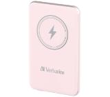 Verbatim MCP-5PK Power Pack 5000 mAh with UBS-C® PD 20W / Magnetic Wireless Charging 15W Pink