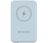 Verbatim MCP-10BE Power Pack 10000 mAh with UBS-C® PD 20W / Magnetic Wireless Charging 15W Blue