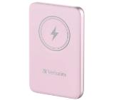 Verbatim MCP-10PK Power Pack 10000 mAh with UBS-C® PD 20W / Magnetic Wireless Charging 15W Pink