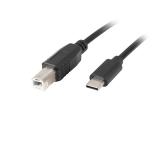 Lanberg USB-C (M) -> USB-B (M) 2.0 ferrite cable 1.8m, black