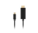 Lanberg USB-C (M) -> HDMI(M) 2.0 4K 60hz cable 0.5m, black