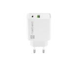 Natec USB Charger Ribera 1X USB-A + 1X USB-C 20W, White