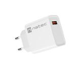 Natec USB Charger Ribera 1X USB-A 18W, White