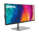 BenQ PD3420Q 34"W IPS LED 5ms 3440x1440 2K QHD, Design Mon, WQHD, AQCOL.,100% sRGB/98% P3,HDR400, B.I.,LBL,KVM, ICCsync, CAD/CAM, DualView, Contr.1000:1, 350 cd/m2, 2xHDMI,DP,USB-C(PD65W, DP Alt Mode),USB-C/USB 3.0x2, Sp.2x2.5W, HAdj., Swivel,Tilt, Gray