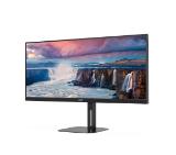 AOC U34V5C/BK, 34" VA WLED, 3440x1440@100Hz, 4ms GtG, 1ms MPRT, 300cd m/2, 4000:1, 20M:1 DCR, Adaptive Sync, FlickerFree, Low Blue Light, 5Wx2, Tilt, Height Adjust, Swivel, HDMI, DP, USB hub