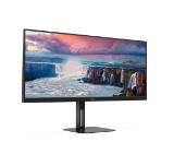 AOC U34V5C/BK, 34" VA WLED, 3440x1440@100Hz, 4ms GtG, 1ms MPRT, 300cd m/2, 4000:1, 20M:1 DCR, Adaptive Sync, FlickerFree, Low Blue Light, 5Wx2, Tilt, Height Adjust, Swivel, HDMI, DP, USB hub