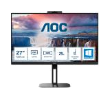 AOC Q27V5CW/BK, 27" IPS WLED, 2560x1440@75Hz, 4ms GtG, 1ms MPRT, 300cd m/2, 1000:1, 20M:1 DCR, Adaptive Sync, FreeSync, Low Blue Light, 5Wx2, Tilt, Height Adjust, Pivot, Swivel, HDMI, DP, USB hub