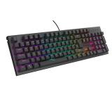 Genesis Mechanical Gaming Keyboard Thor 303 RGB Backlight Brown Switch US Layout Black