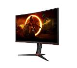 AOC C27G2Z3/BK, 27" Curved 1500R VA WLED, 1920x1080@280Hz, 1ms GtG, 0.5MPRT, 300cd m/2, 4000:1, 80M:1 DCR, Adaptive Sync, FlickerFree, Blue Light tech. Soft., Tilt, Height Adjust, Swivel, 2xHDMI, DP