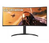 LG 34WP75CP-B, 34" 21:9 UltraWide Curved QHD (3440x1440) VA, HDR 10, 160Hz, AMD FreeSync, 1ms MBR, 300 cd/m2, 3000:1, sRGB 99%, USB, HDMI, USB type-C, DisplayPort, Speakers 7W x 2, Height Adjustable, Tilt, Black