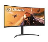 LG 34WP75CP-B, 34" 21:9 UltraWide Curved QHD (3440x1440) VA, HDR 10, 160Hz, AMD FreeSync, 1ms MBR, 300 cd/m2, 3000:1, sRGB 99%, USB, HDMI, USB type-C, DisplayPort, Speakers 7W x 2, Height Adjustable, Tilt, Black