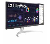 LG 29WQ600-W, 29" UltraWide Full HD, IPS Panel, 1ms MBR, 1000:1, 250 cd/m2, 21:9, 2560 x 1080, HDR 10, sRGB 99%, FreeSync, 100Hz, USB Type-C, Speacers, HDMI, DP, Tilt, Headphone Out, Black