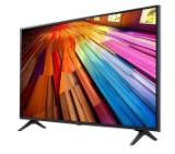 LG 43UT80003LA, 43" 4K UltraHD TV 4K (3840 x 2160), DVB-T2/C/S2, webOS 24 Smart TV, ThinQ AI, Alpha 5 AI 4K Gen7, WiFi, HDR10 pro, HLG, ALLM/HGiG, AI Upscaling, AI Sound(Virtual 9.1.2 Up-mix), AirPlay, Quick Card, HDMI eARC, CI, LAN, USB, Bluetooth, 2 Po