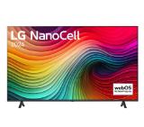 LG 55NANO81T3A, 55" 4K HDR Smart Nano Cell TV, 3840x2160, DVB-T2/C/S2, AI Alpha 5 Gen7, HDR 10 PRO, webOS 24, ThinQ AI, WiFi, Clear Voice, AI Upscaling, Bluetooth, Hdmi, CI, LAN, AirPlay2, SPDIF, 2 Pole stand, Silver