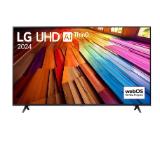 LG 65UT80003LA, 65" 4K UltraHD TV 4K (3840 x 2160), DVB-T2/C/S2, webOS 24 Smart TV, ThinQ AI, Alpha 5 AI 4K Gen7, WiFi, HDR10 pro, HLG, ALLM/HGiG, AI Upscaling, AI Sound(Virtual 9.1.2 Up-mix), AirPlay, Quick Card, HDMI eARC, CI, LAN, USB, Bluetooth, 2 Po